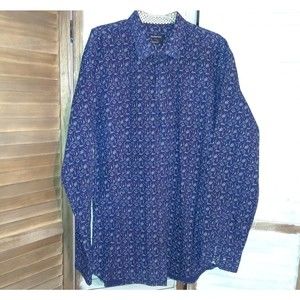 Bugatchi Men's Button Up Scientific Mathematical Design